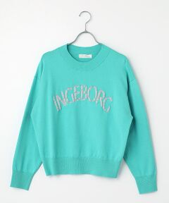 ロゴ入りニットセーター