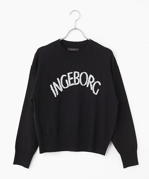 INGEBORG / インゲボルグ ニット・セーター | ロゴ入りニットセーター（クロ）