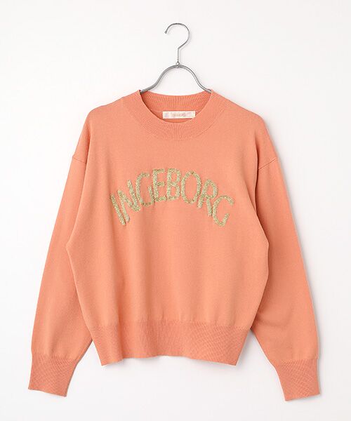 INGEBORG / インゲボルグ ニット・セーター | ロゴ入りニットセーター（コーラル）