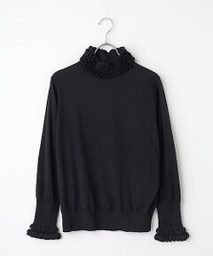 INGEBORG / インゲボルグ ニット・セーター | フリルハイネックセーター