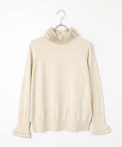 INGEBORG / インゲボルグ ニット・セーター | フリルハイネックセーター