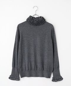 INGEBORG / インゲボルグ ニット・セーター | フリルハイネックセーター