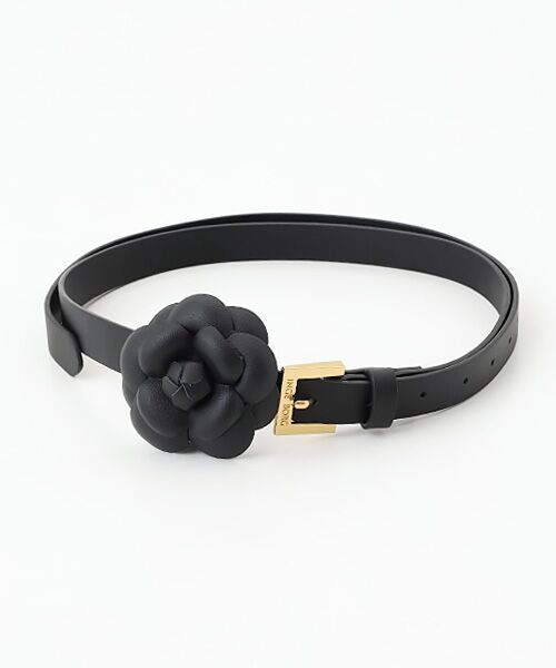 INGEBORG / インゲボルグ ベルト・サスペンダー | コサージュ付きロングベルト（クロ）