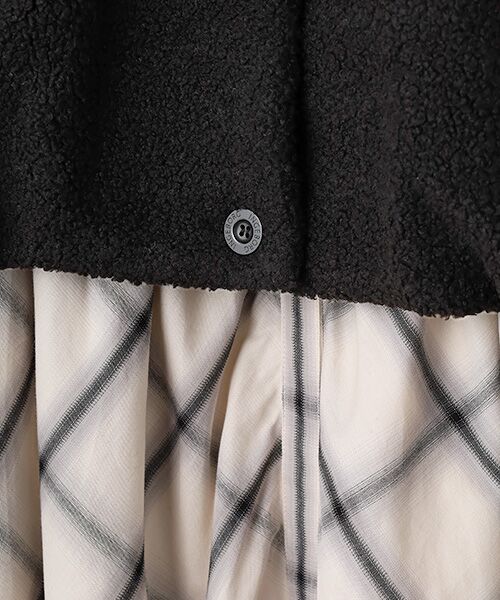 INGEBORG / インゲボルグ ロング・マキシ丈ワンピース | 【HAPPY ITEM】ボアベスト×コットンチェックワンピース | 詳細1