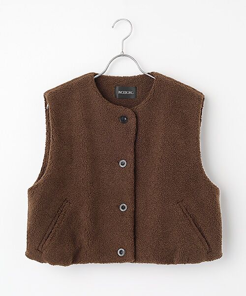 INGEBORG / インゲボルグ ロング・マキシ丈ワンピース | 【HAPPY ITEM】ボアベスト×コットンチェックワンピース | 詳細7