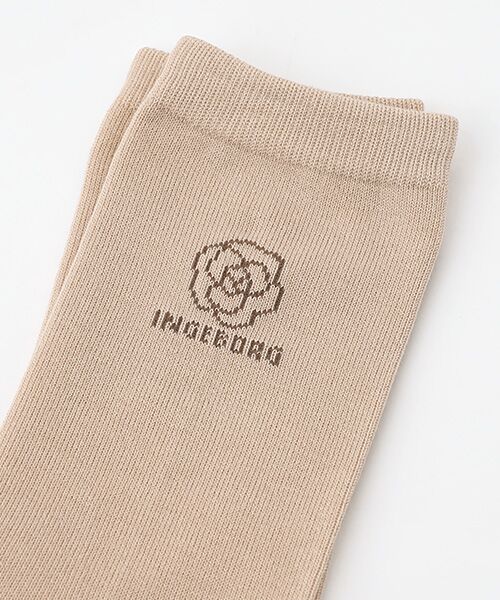 INGEBORG / インゲボルグ ソックス | ロゴ＆カメリア入りソックス | 詳細1