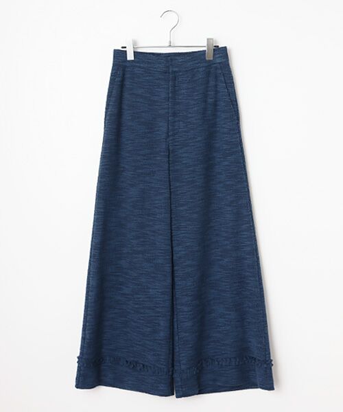 INGEBORG / インゲボルグ その他パンツ | ジャージーツイードワイドパンツ(ネイビー)
