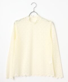 INGEBORG / インゲボルグ カットソー | ストレッチレースモックネックインナー