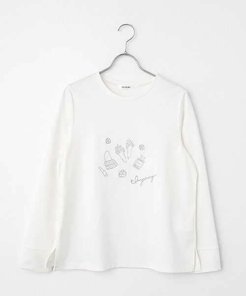 INGEBORG / インゲボルグ カットソー | ドットコスメワンポイントpt.カットソー（オフ）