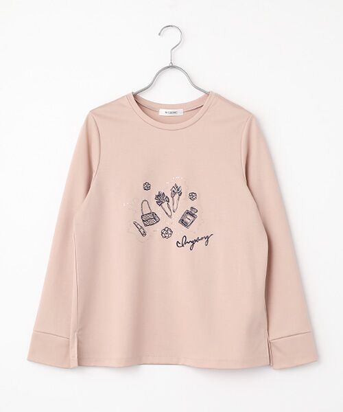 INGEBORG / インゲボルグ カットソー | ドットコスメワンポイントpt.カットソー（ピンクベージュ）