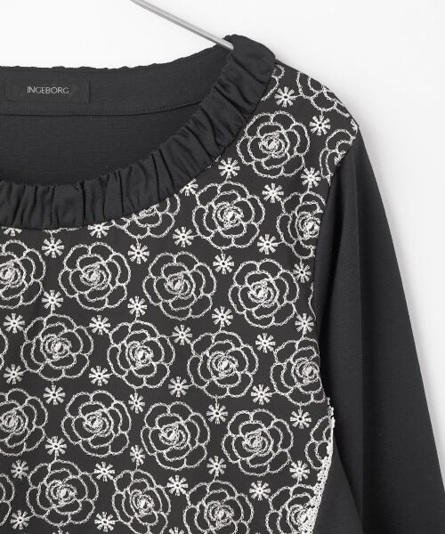 INGEBORG / インゲボルグ カットソー | カメリアシフォンレース使いカットソー | 詳細2