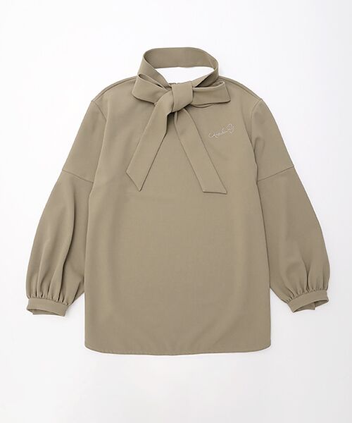 INGEBORG / インゲボルグ カットソー | コサージュ付きロゴ刺繍入りカットソー | 詳細8