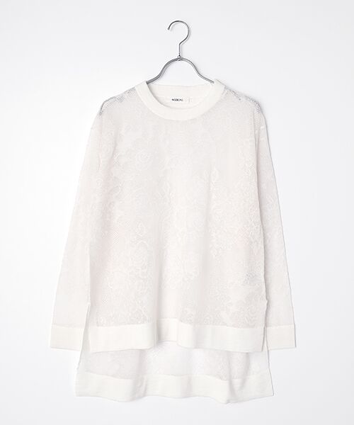 INGEBORG / インゲボルグ シャツ・ブラウス | バラ柄レース編みニット（オフ）