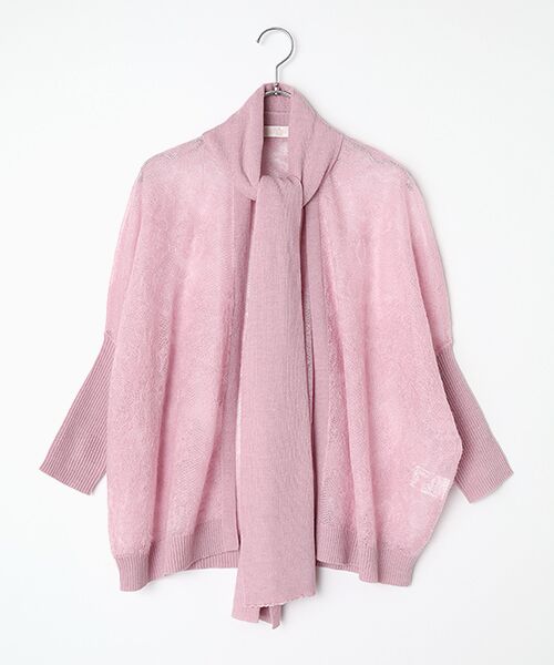 INGEBORG / インゲボルグ カーディガン・ボレロ | バラ柄レース編みニットボレロ（ピンク）