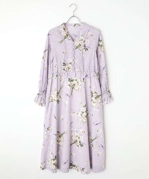 INGEBORG / インゲボルグ ミニ丈・ひざ丈ワンピース | アネモネpt.ワンピース（パープル）