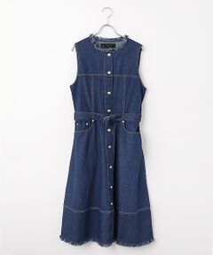 INGEBORG / インゲボルグ ミニ丈・ひざ丈ワンピース | 10ozデニムワンピース