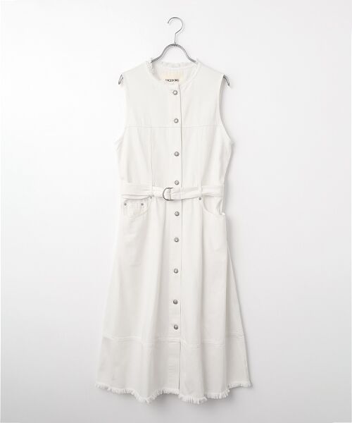 INGEBORG / インゲボルグ ミニ丈・ひざ丈ワンピース | 10ozデニムワンピース（オフ）