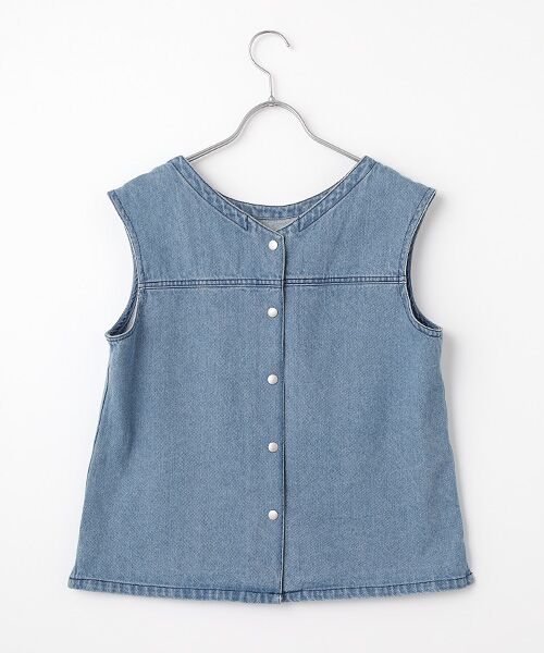 INGEBORG / インゲボルグ シャツ・ブラウス | 10ozデニムノースリーブブラウス | 詳細6