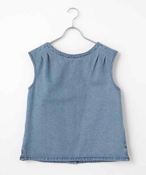 INGEBORG / インゲボルグ シャツ・ブラウス | 10ozデニムノースリーブブラウス（ブリーチ）