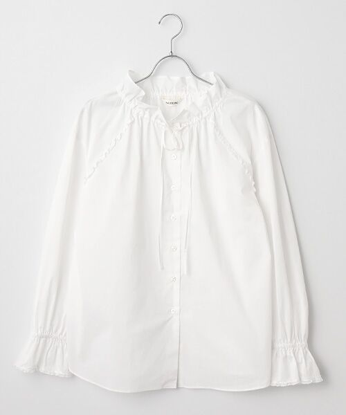 INGEBORG / インゲボルグ シャツ・ブラウス | 【INGEBORG Blanche (インゲボルグ ブランシェ)】タイプライターギャザーブラウス（シロ）