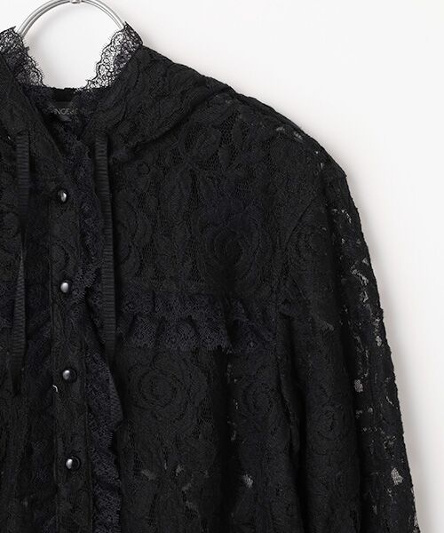 INGEBORG / インゲボルグ シャツ・ブラウス | フラワーレースフード付きブラウス | 詳細2