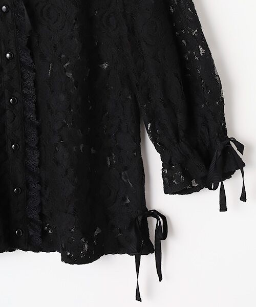 INGEBORG / インゲボルグ シャツ・ブラウス | フラワーレースフード付きブラウス | 詳細3