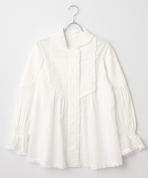 INGEBORG / インゲボルグ シャツ・ブラウス | 【INGEBORG Blanche (インゲボルグ ブランシェ)】タックブラウス（シロ）