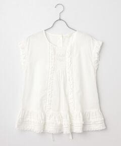 INGEBORG / インゲボルグ シャツ・ブラウス | 【INGEBORG Blanche (インゲボルグ ブランシェ)】フレンチスリーブブラウス