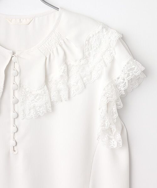 INGEBORG / インゲボルグ シャツ・ブラウス | 【INGEBORG Blanche (インゲボルグ ブランシェ)】フレアーカラーブラウス | 詳細2