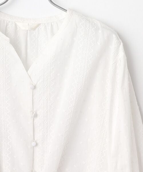 INGEBORG / インゲボルグ シャツ・ブラウス | 【INGEBORG Blanche (インゲボルグ ブランシェ)】コットン刺繍ブラウス | 詳細2