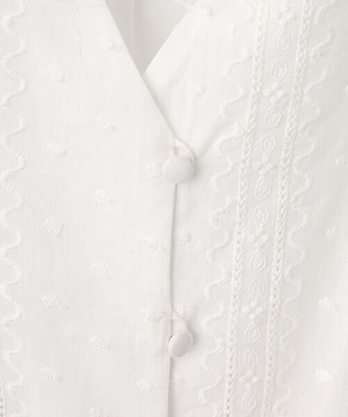 INGEBORG / インゲボルグ シャツ・ブラウス | 【INGEBORG Blanche (インゲボルグ ブランシェ)】コットン刺繍ブラウス | 詳細5