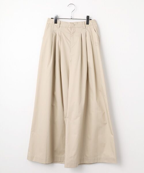 INGEBORG / インゲボルグ その他パンツ | タックワイドパンツ（ベージュ）