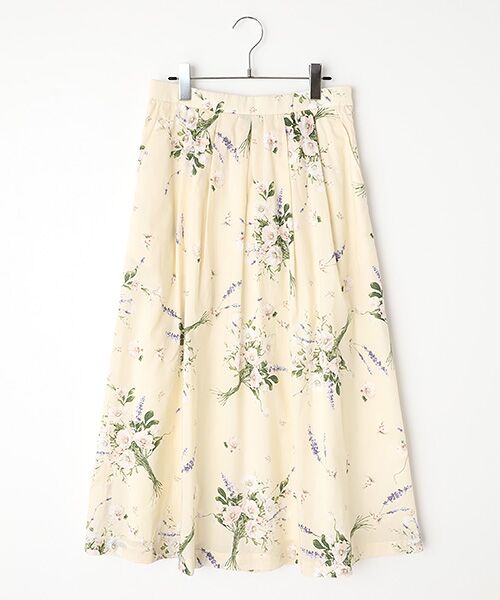 INGEBORG / インゲボルグ ロング・マキシ丈スカート | アネモネpt.タックスカート（シロ）