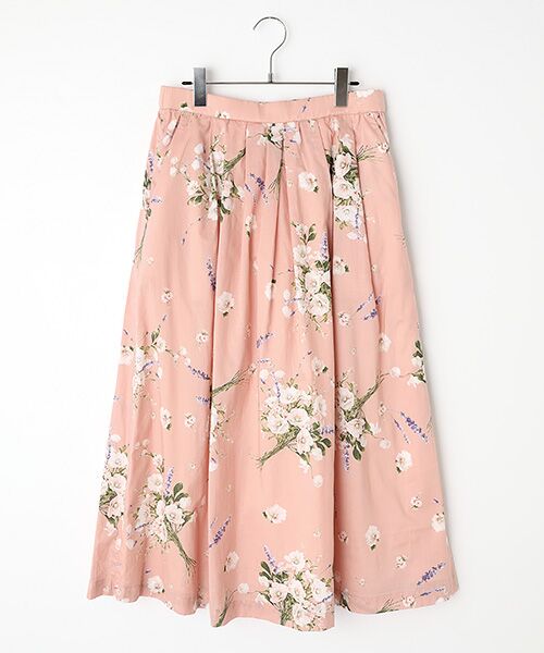 INGEBORG / インゲボルグ ロング・マキシ丈スカート | アネモネpt.タックスカート（ピンク）