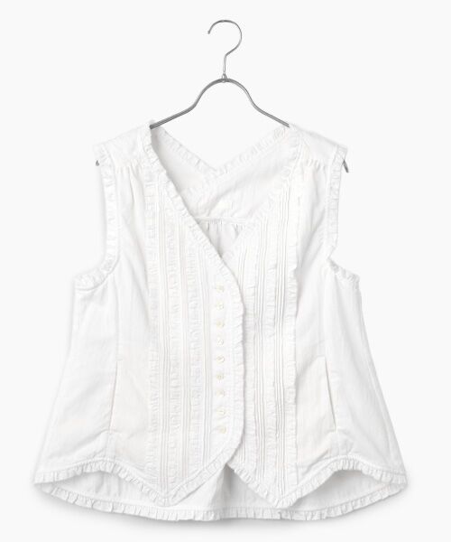 INGEBORG / インゲボルグ ベスト | 4.5ozデニムベスト（シロ）