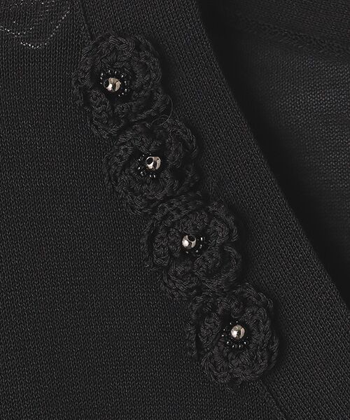 INGEBORG / インゲボルグ カーディガン・ボレロ | フラワーモチーフ付きニットカーディガン | 詳細5