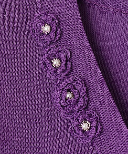 INGEBORG / インゲボルグ カーディガン・ボレロ | フラワーモチーフ付きニットカーディガン | 詳細7