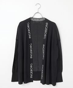 INGEBORG / インゲボルグ カーディガン・ボレロ | ロゴ使いニットカーディガン