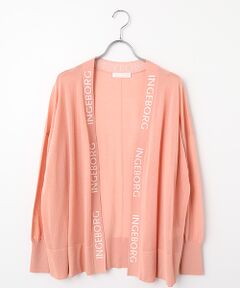INGEBORG / インゲボルグ カーディガン・ボレロ | ロゴ使いニットカーディガン