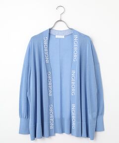 INGEBORG / インゲボルグ カーディガン・ボレロ | ロゴ使いニットカーディガン