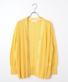 INGEBORG / インゲボルグ カーディガン・ボレロ | ロゴ使いニットカーディガン