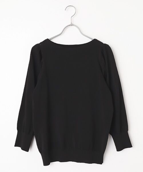 INGEBORG / インゲボルグ カーディガン・ボレロ | パフスリーブニット（クロ）