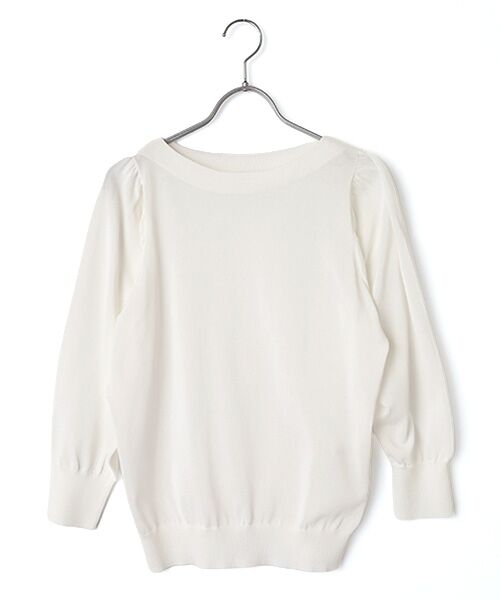 INGEBORG / インゲボルグ カーディガン・ボレロ | パフスリーブニット（シロ）