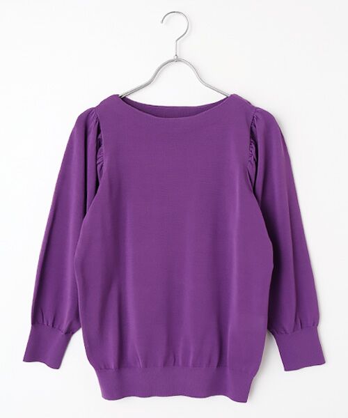 INGEBORG / インゲボルグ カーディガン・ボレロ | パフスリーブニット（パープル）