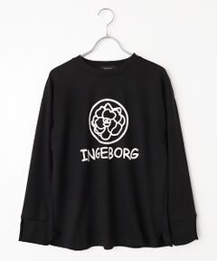 INGEBORG / インゲボルグ カットソー | カメリアロゴワンポイントpt.カットソー