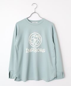 INGEBORG / インゲボルグ カットソー | カメリアロゴワンポイントpt.カットソー