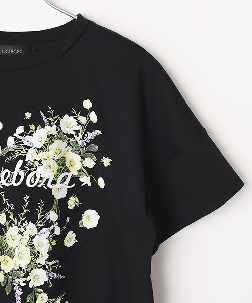 INGEBORG / インゲボルグ Tシャツ | アネモネワンポイントpt.Tシャツ | 詳細2
