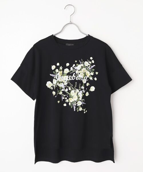 INGEBORG / インゲボルグ Tシャツ | アネモネワンポイントpt.Tシャツ（クロ）