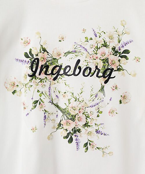 INGEBORG / インゲボルグ Tシャツ | アネモネワンポイントpt.Tシャツ | 詳細5