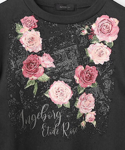 INGEBORG / インゲボルグ Tシャツ | エトワールローズワンポイントpt.カットソー | 詳細1